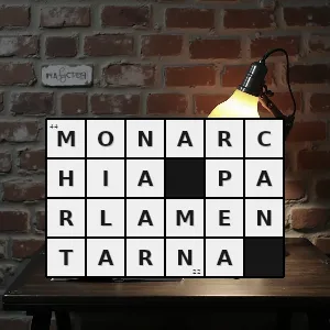 Hasło krzyżówkowe forma ustroju politycznego w którym głową państwa jest monarcha który współdzieli władzę z parlamentem - monarchia parlamentarna – rozwiązanie, synonimy, podpowiedzi i definicje krzyżówkowe